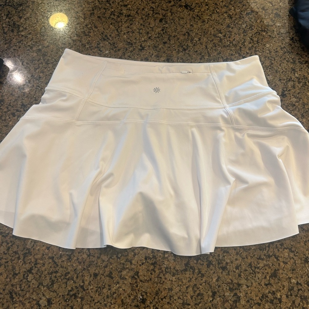 Athleta White Skater Mini Skirt Pleated Athletic